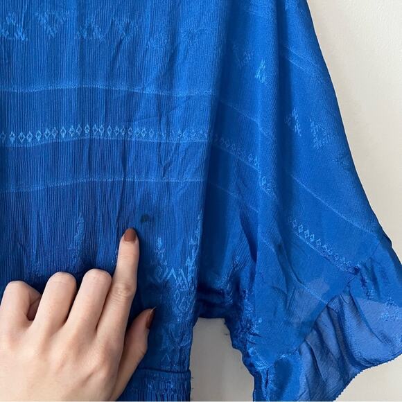 IRO Stacy Blue Jacquard Smocked Mini Dress - Picture 9 of 10